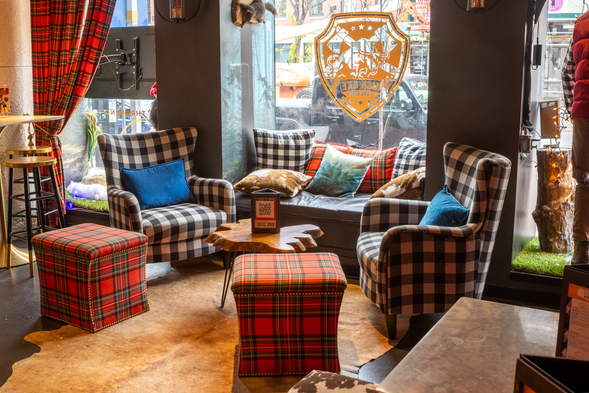 lounge area at Kick Axe Throwing PHILLY, Philadelphia, PA 360 Virtual Tour for Bar