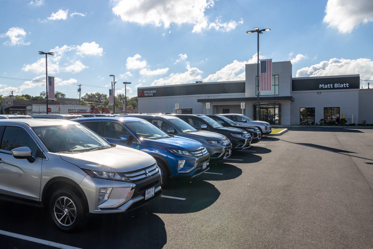 car lot at Matt Blatt Mitsubishi, Glassboro, NJ 360 Virtual Tour for Car Dealership