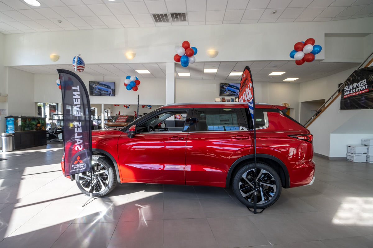 red suv at Matt Blatt Mitsubishi, Glassboro, NJ 360 Virtual Tour for Car Dealership