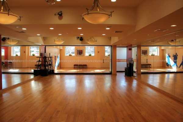 Arthur Murray Dance Studio Bayside NY wooden dance floor mirrors chandelier