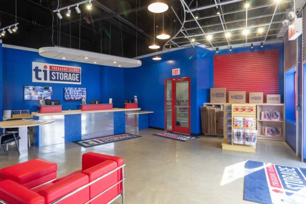 front desk at Treasure Island Storage facility on Remsen Ave in Brooklyn, NY