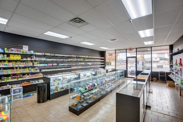 interior of Free Smoke Vape and Smoke Shop on Jimmy Carter Blvd, Norcross, GA