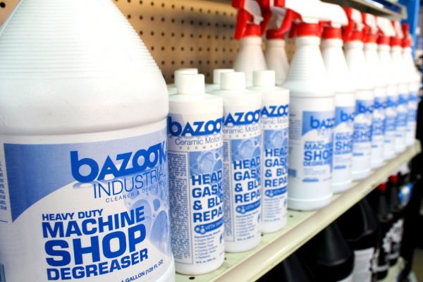 Empresas Velazquez Inc. San Juan, PR wholesaler store front degreaser bottles