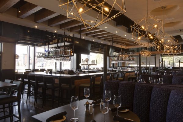 Del Frisco's Grille Steak house restaurant in Westwood, MA bar and dining room