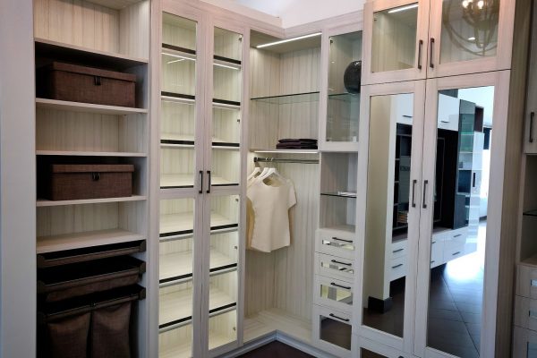 wardrobe organization at California Closets Interior designer in La Jolla, CA