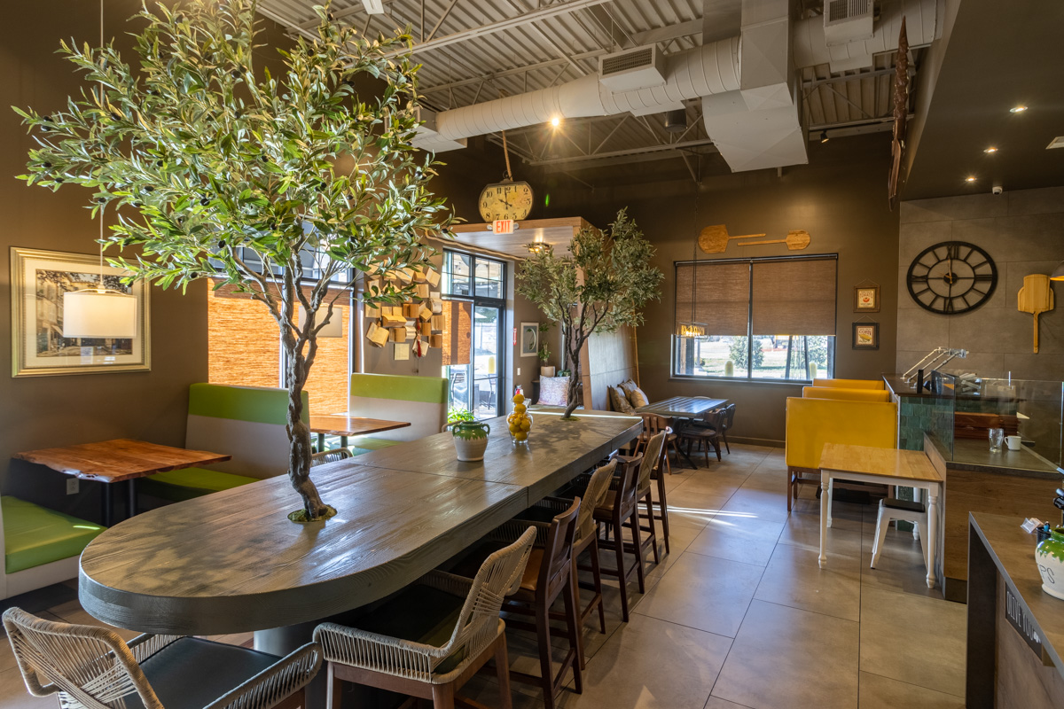 trees in table at The Naked Olive, Kennett Square, PA 360 Virtual Tour for Restaurant