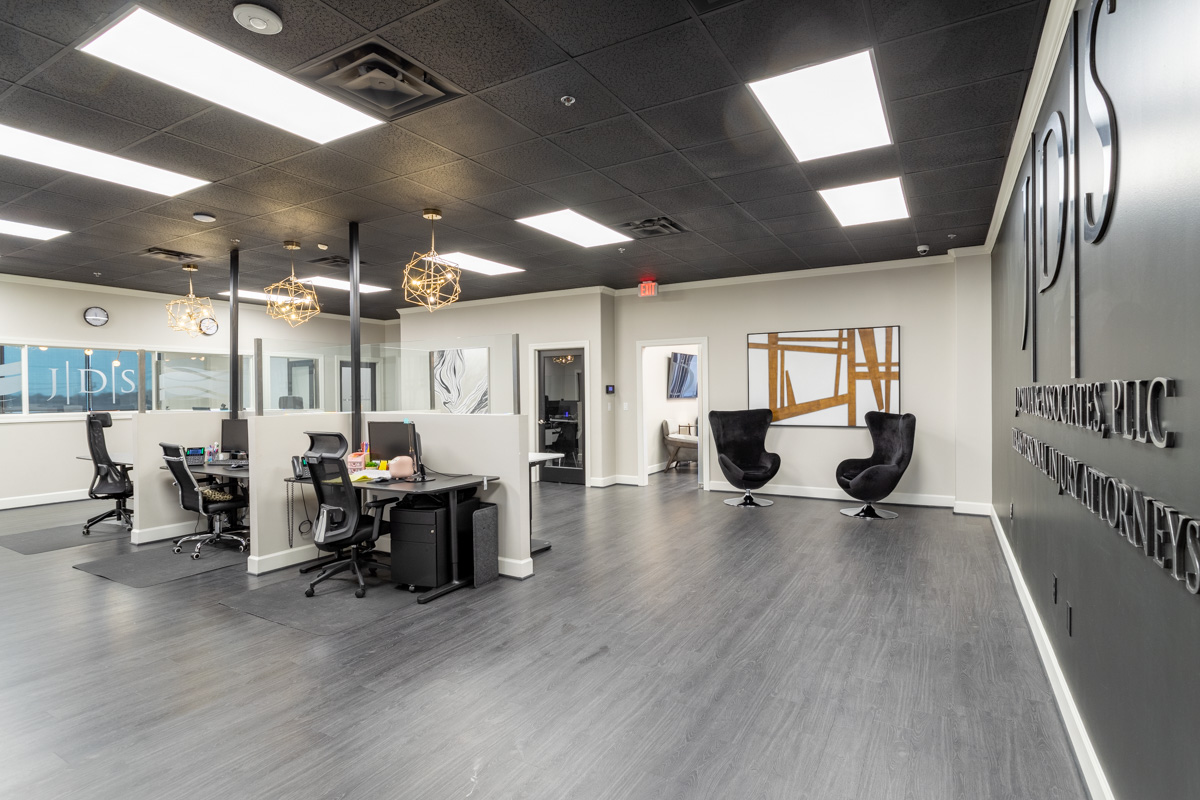 interior of J.D. Silva & Associates, PLLC, Pearland, TX Personal Injury Attorney Office