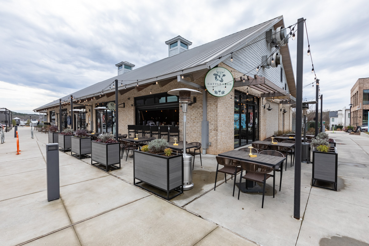 exterior of Cattle Shed Wine & Steak Bar, Alpharetta, GA 360 Virtual Tour for Restaurant