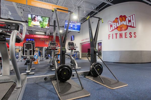 exercise workout machine at Crunch Fitness gym at Canton Crossing in Baltimore, MD