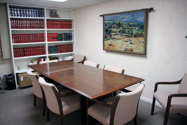 Gigliotti & Lehrfeld LLC Cherry Hill NJ law office conference room table legal books