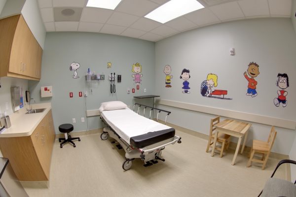 Concho Valley ER 24 7 Emergency Center San Angelo, TX exam room snoopy peanuts decal