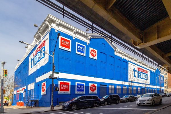 exterior building of Treasure Island Storage facility on Clinton Ave in Brooklyn, NY