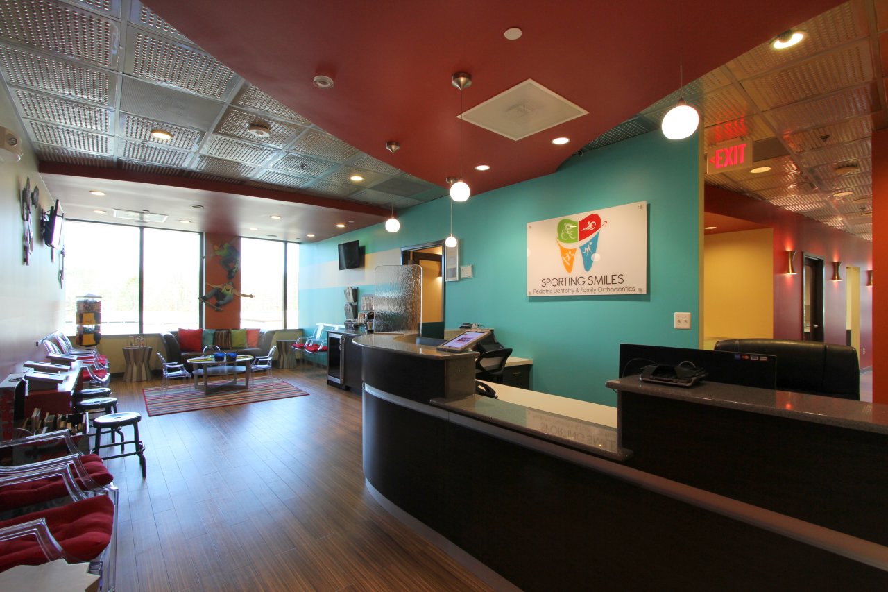 Sporting Smiles Pediatric Dentistry & Family Orthodontics Gainesville, VA front desk reception