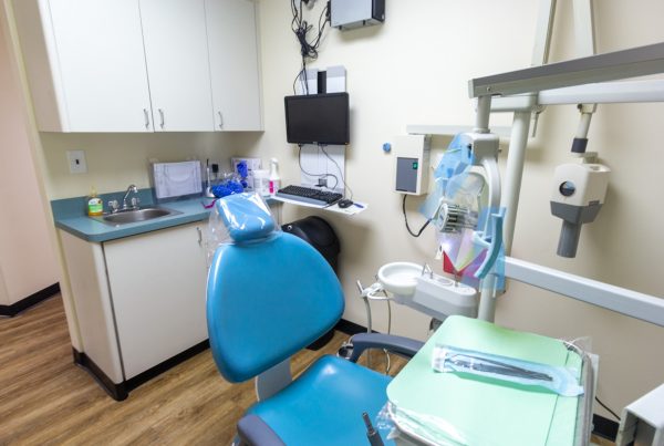 patient exam room dentist chair at Concerned Dental Care of Westchester in Yonkers, NY