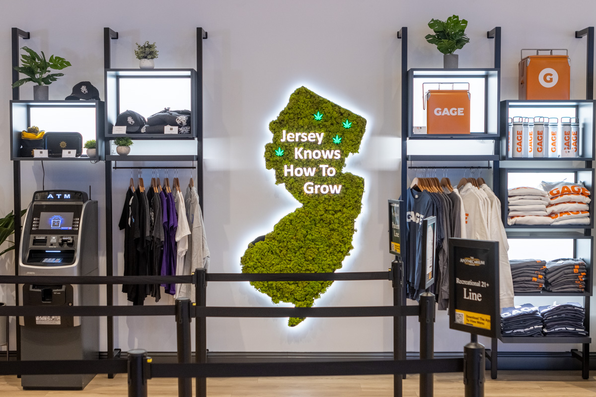 new jersey state sign at Apothecarium Dispensary Lodi, NJ 360 Virtual Tour for Cannabis store