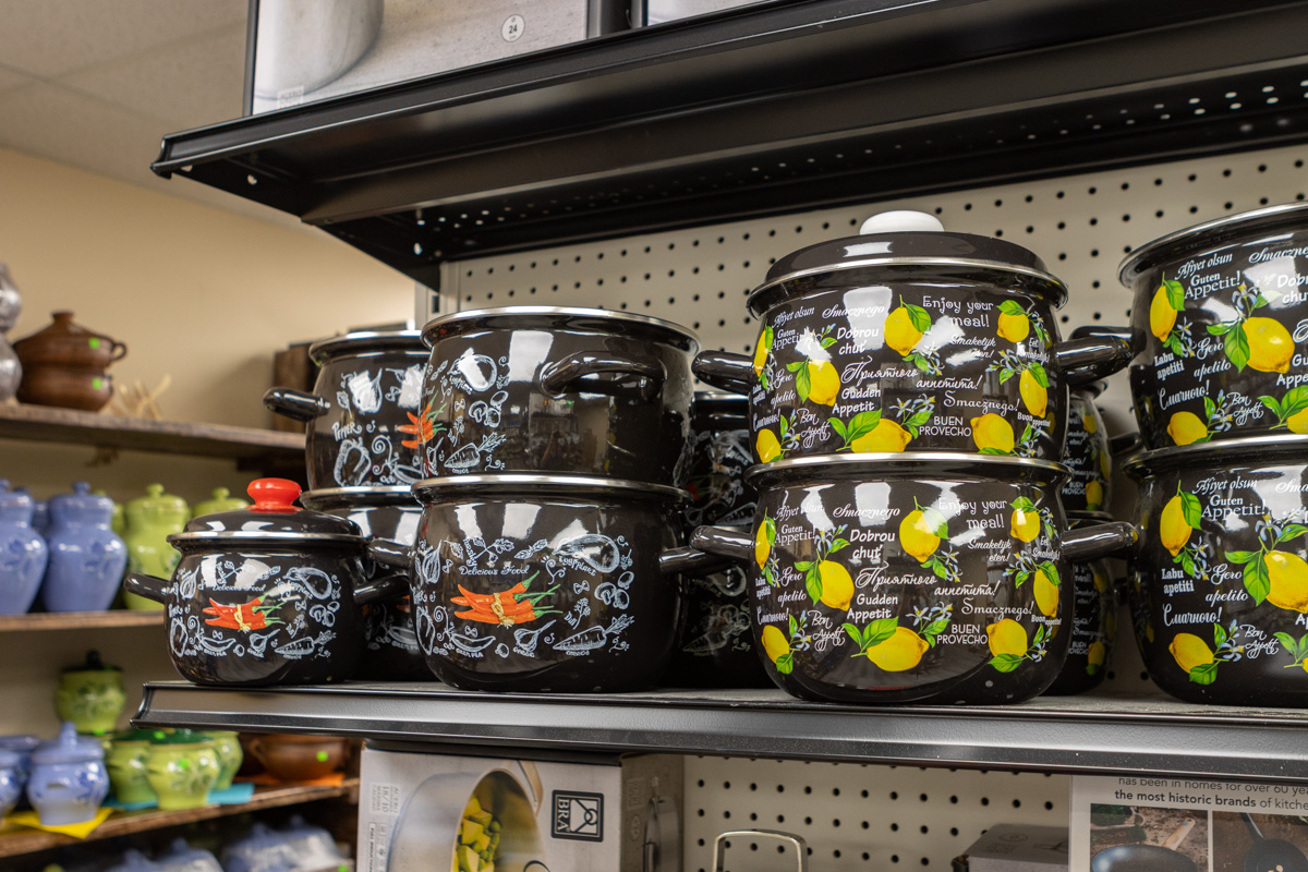 ceramic pots at St-Petersburg Books & Gifts Store and Toys for kids, Brooklyn, NY Variety Store