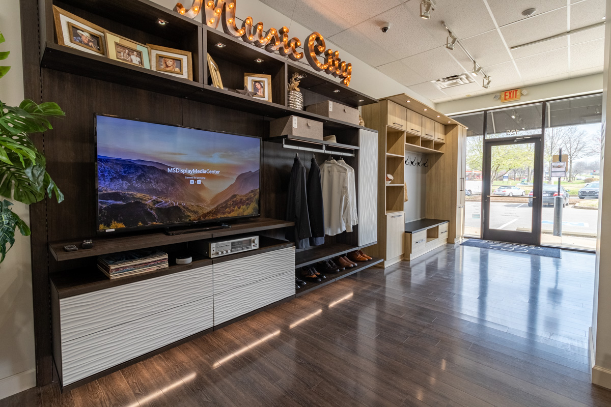 entertainment center at California Closets, Franklin, TN 360 Virtual Tour for Interior Designer