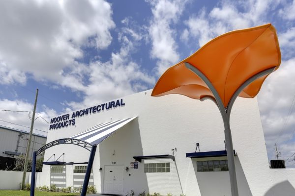 Exterior of Hoover Architectural Products and canvas awnings in west palm beach florida