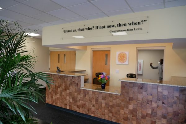 front desk of Dr. Ala Stanford Center for Health Equity Medical Clinic Philadelphia, PA