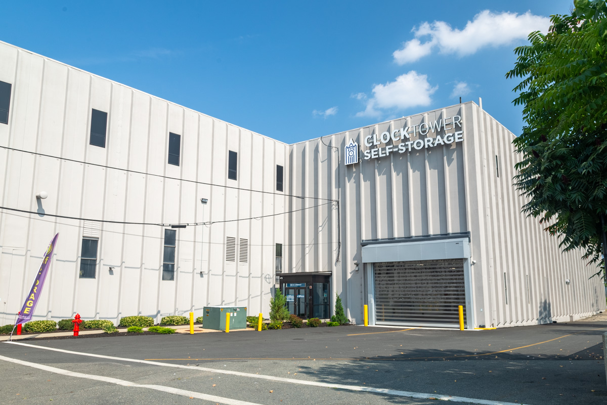 exterior entrance of Clocktower Self-Storage, Lynn, MA 360 Virtual Tour for Self-storage facility