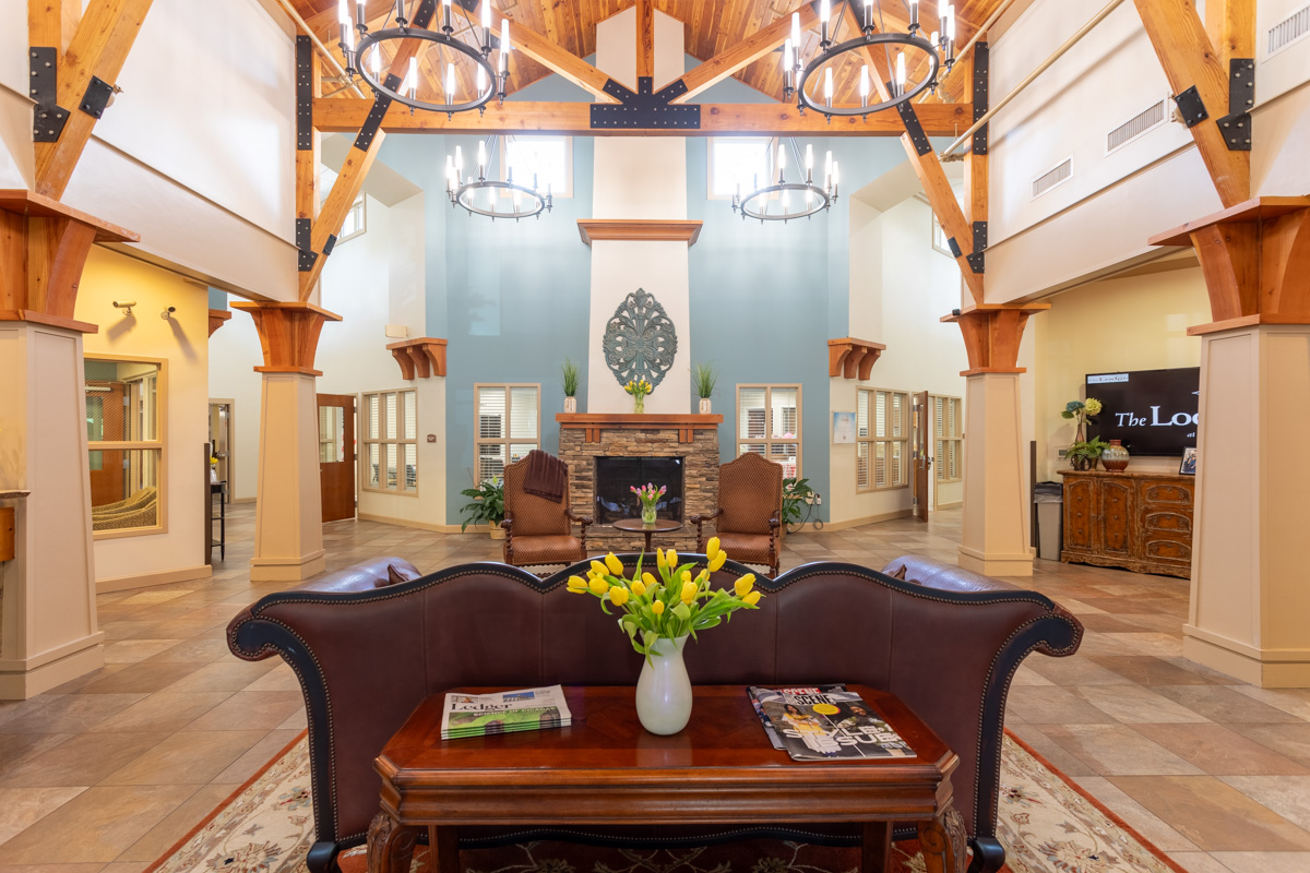 lobby for The Lodge at Natchez Trace, Nashville, TN 360 Virtual Tour for Assisted living facility