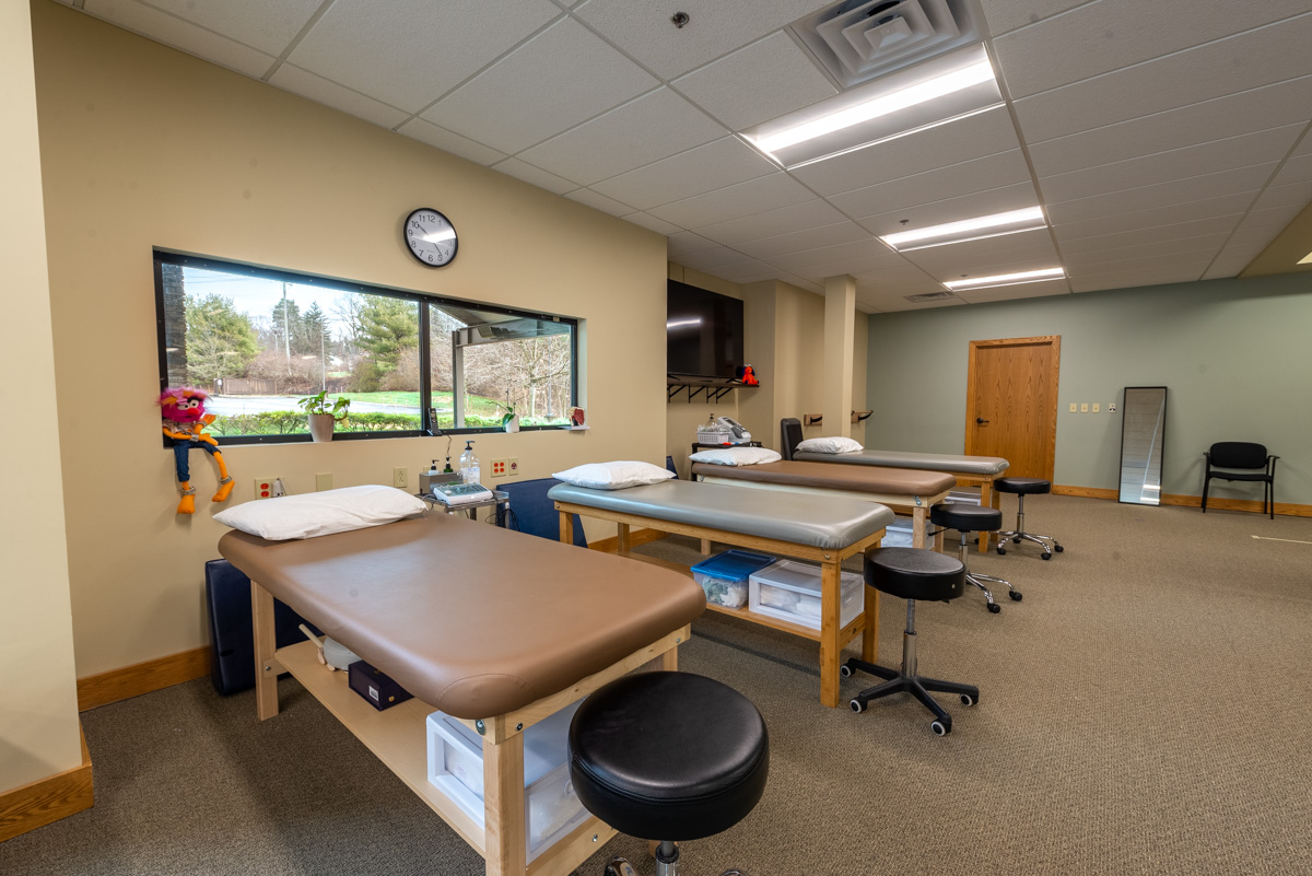 massage tables at Restorations Physical Therapy, Pittsburgh, PA 360 Virtual Tour for Doctor's Office