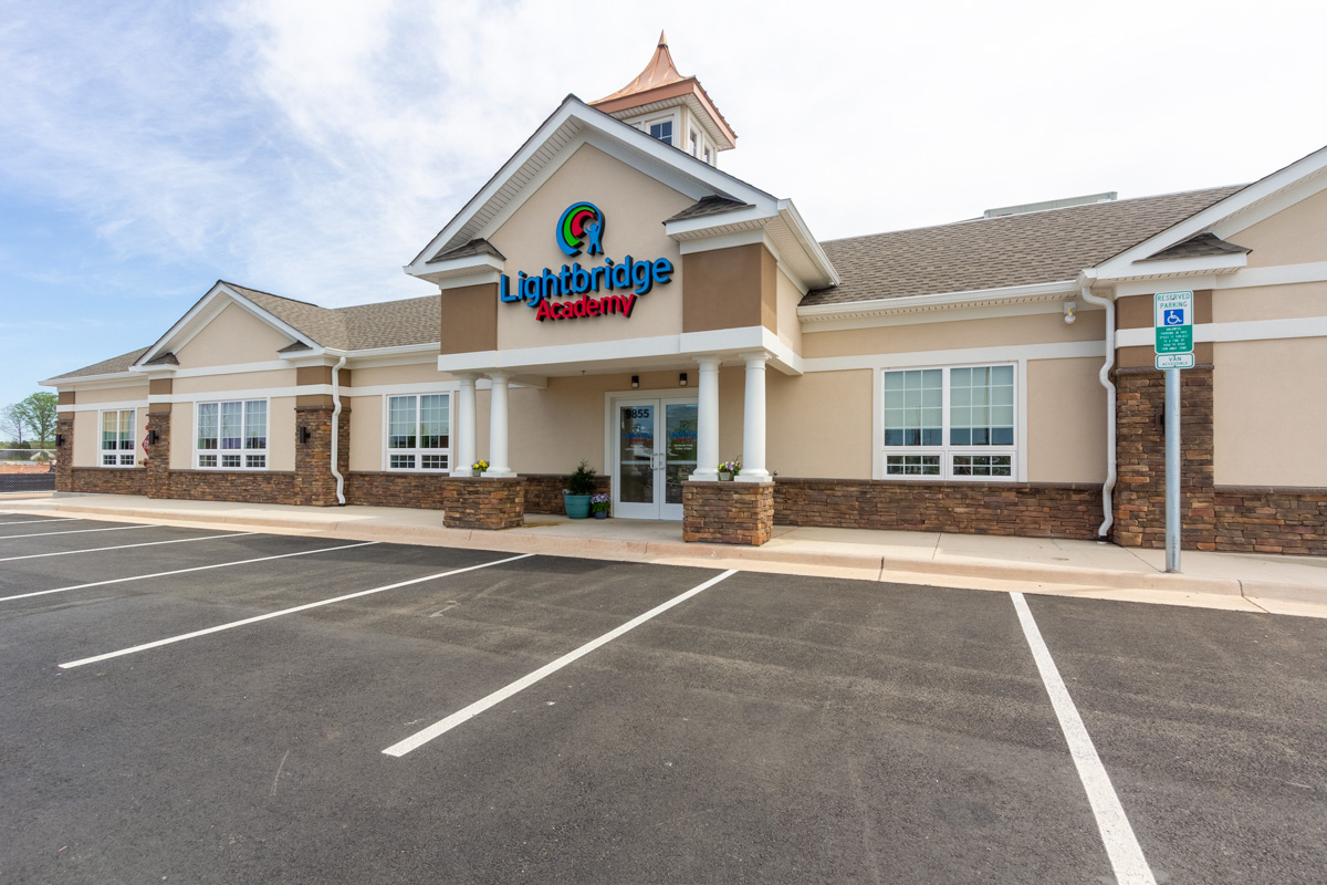 front exterior of Lightbridge Academy, Manassas, VA 360 Virtual Tour for Pre-school Day Care Center