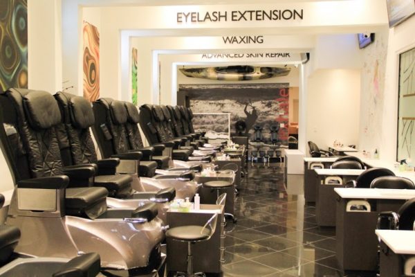 AquaSpa Day Spa and Nail Boutique Marlboro Morganville NJ manicure stations pedicure chairs