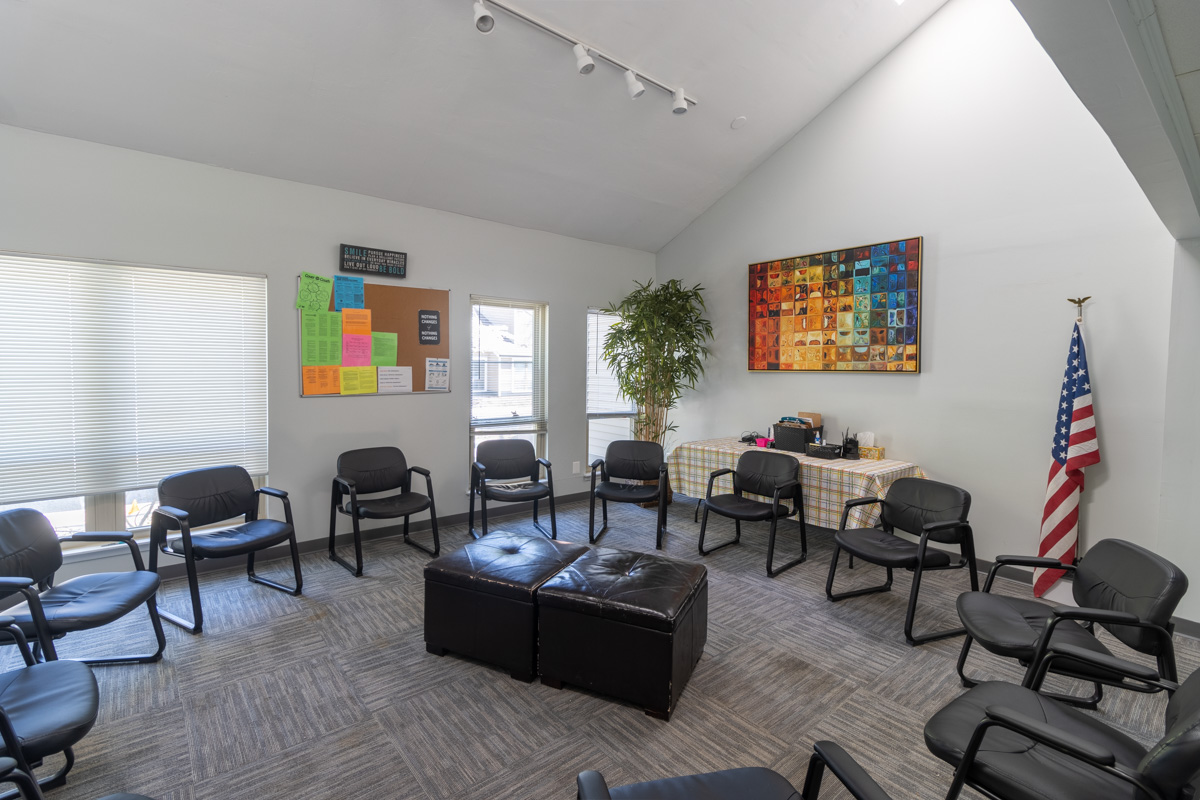 group therapy room at Cherry Hill Recovery Center, NJ 360 Virtual Tour for Addiction treatment center