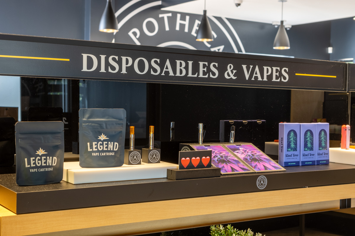 disposable vapes at The Apothecarium Dispensary of Nottingham, MD 360 Virtual Tour for Cannabis store