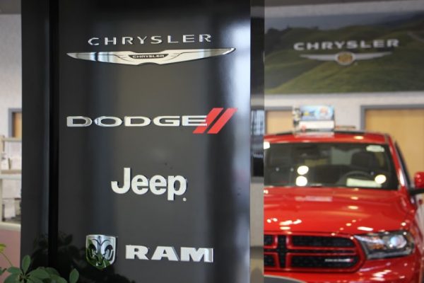 Carman Chrysler Dodge Jeep Ram New Castle DE automobile car dealership company logos red truck