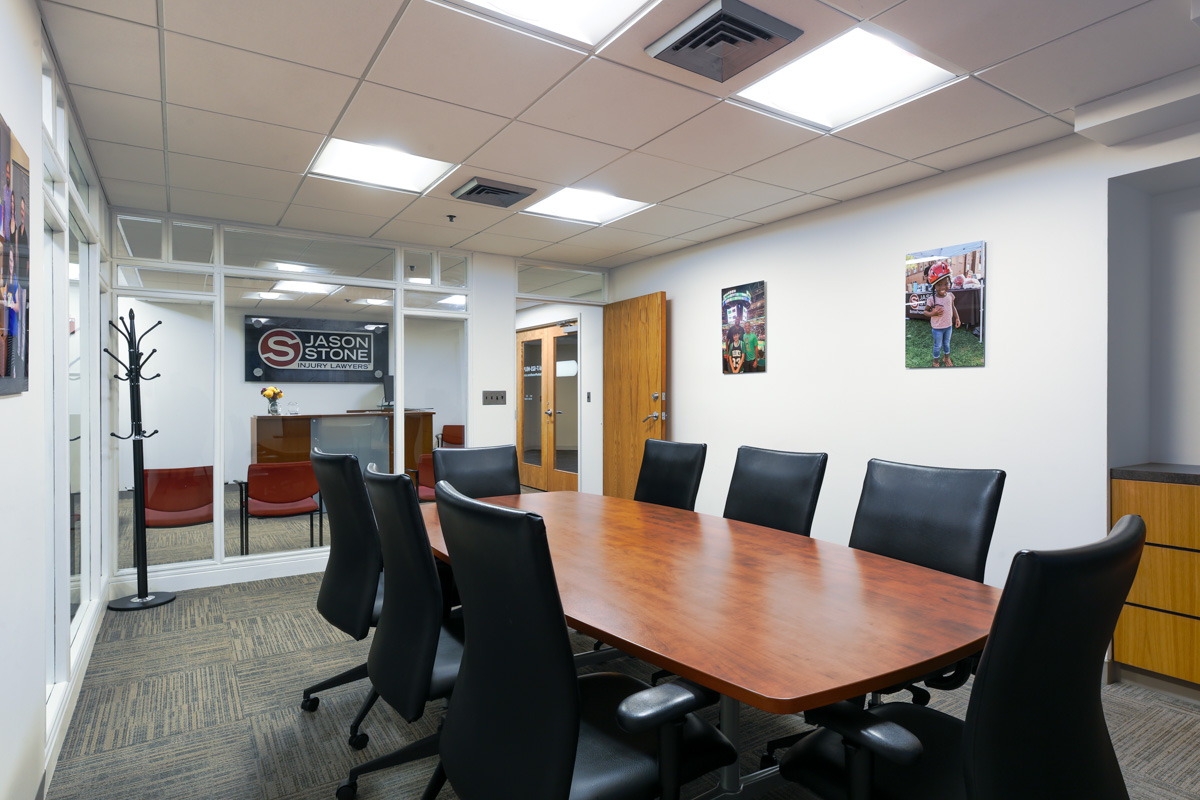 conference room at Jason Stone Injury Lawyers, Boston, MA 360 Virtual Tour for Personal Injury Attorney