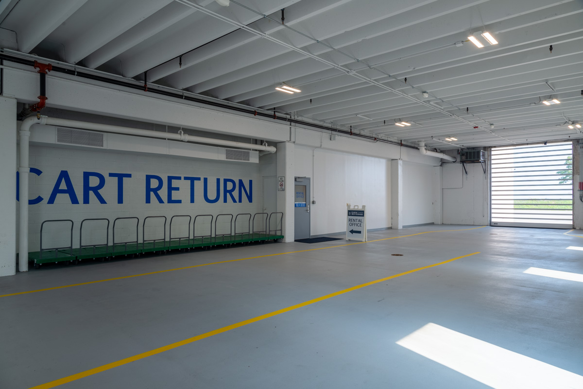 cart return rental office at Clocktower Self-Storage, Lynn, MA 360 Virtual Tour for Self-storage facility