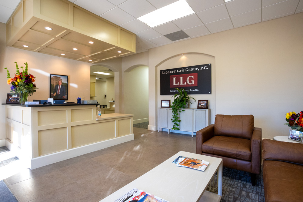 reception room at Liggett Law Group, P.C., Lubbock, TX 360 Virtual Tour for Personal Injury Attorney Office