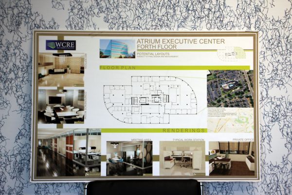 Wolf Commercial Real Estate Marlton NJ Atrium Executive Center forth floor floorplan potential layouts blueprint rendering