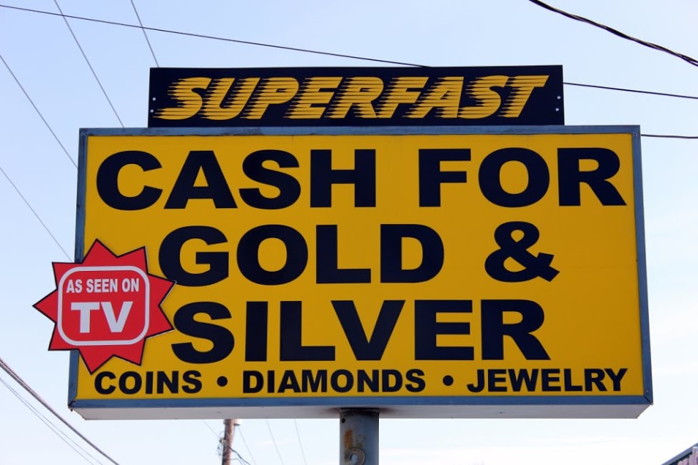 Cash for Gold in Cherry HIll New Jersey as seen on tv Sign