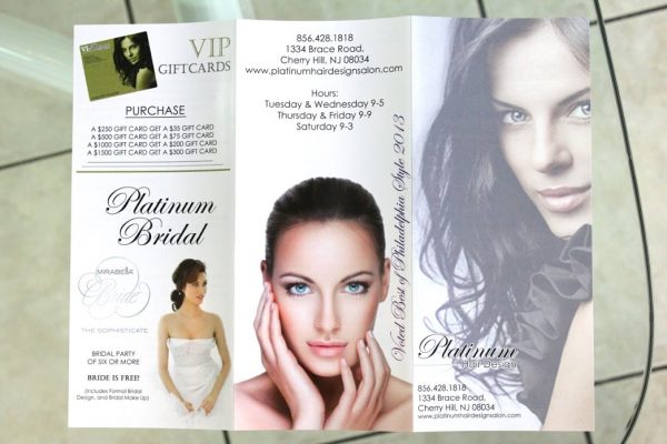 Platinum Hair Design Brochure Cherry Hill NJ