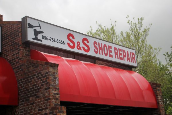 sign and awing of S & S Shoe Repair, Cherry Hill, NJ