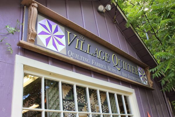 front sign of The Village Quilter – Mount Holly, NJ – retail store