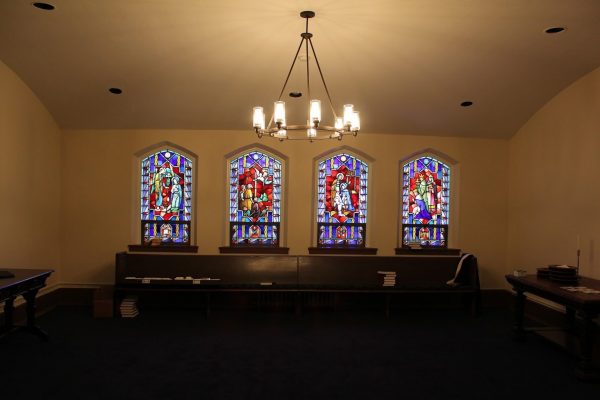 stained glass windows at Glencoe Union Church – Glencoe, IL