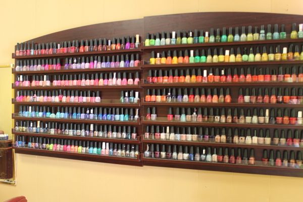 wall of nail polish at Tulip Nails – Mount Holly, NJ – Nail Salon