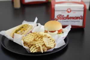 Richman's Ice Cream Company Brigantine NJ Burger fries hotdog