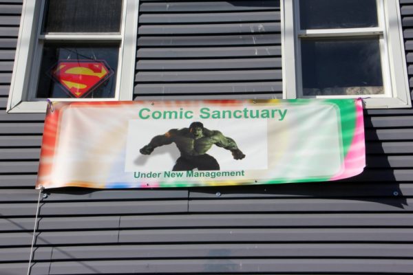 Comic Sanctuary New Brunswick NJ store front banner