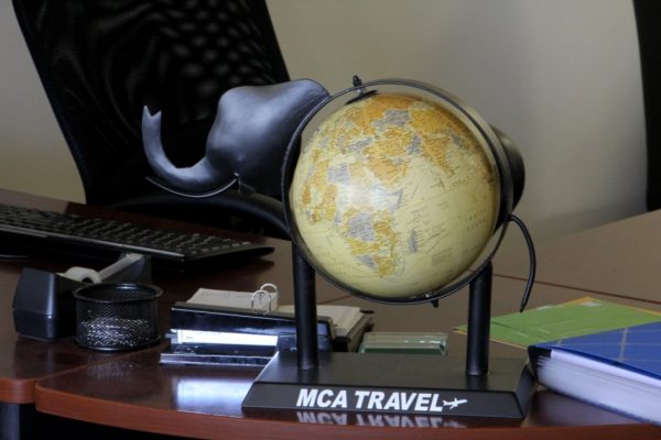 MCA Travel Inc Cherry Hill NJ elephant globe