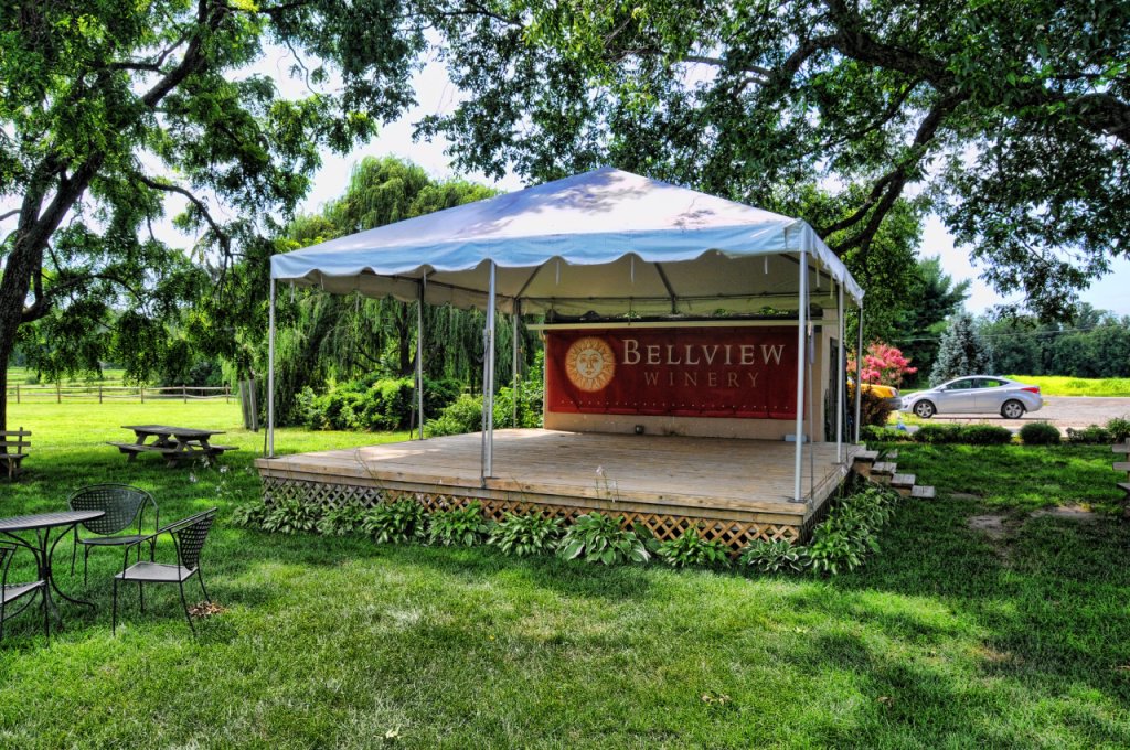 Bellview Winery Landisville NJ stage tent