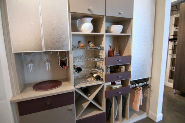 California Closets Los Altos CA interior design wine rack kitchen organization