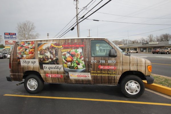 Pats Select Pizza Grill Elkton MD pizza delivery van