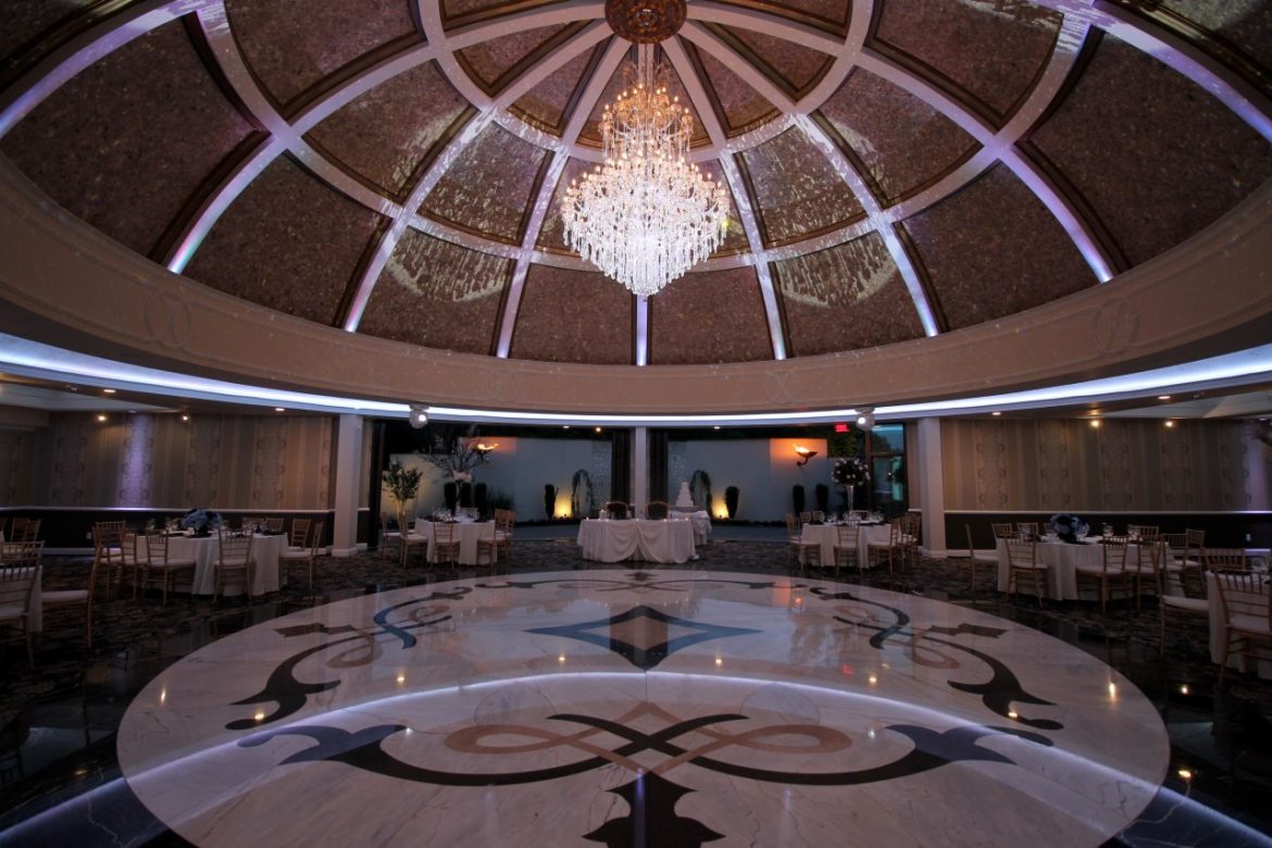 Grand Marquis Wedding Venue Banquet hall dome dance floor chandelier