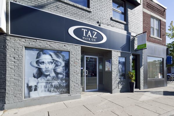 Taz Hair Company Toronto CA hair salon store front