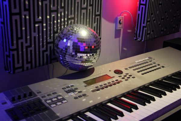 Audemus Enterprises Music Recording Studio Bronx NY keyboard discoball